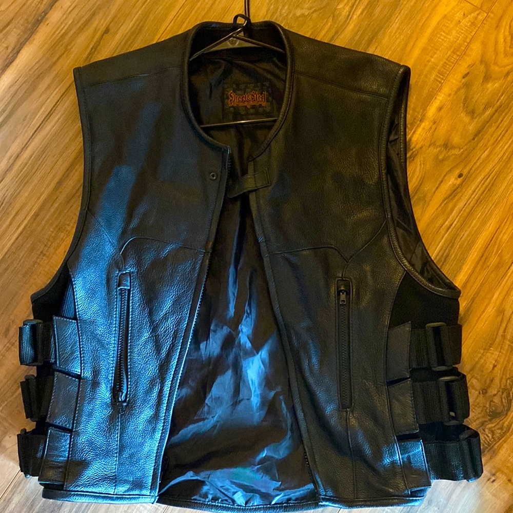Mens Street & Steel Leather vest